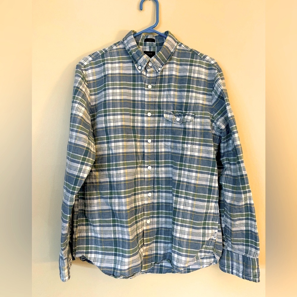 J. Crew button down plaid shirt